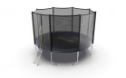 Батут EVO JUMP External 12ft (Blue) с внешней сеткой и лестницей диаметр 366 см (синий) - Подарки для детей