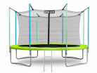 Батут Atlas Sport 435 см 14ft с внутренней сеткой и лестницей GREEN blackstep - Подарки для детей
